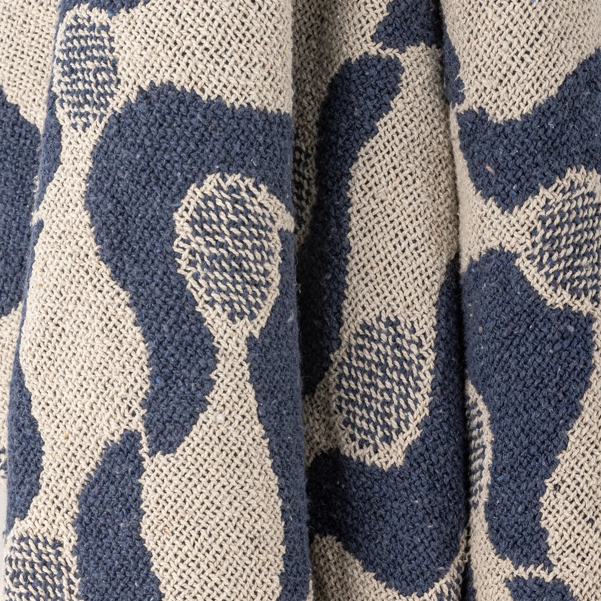 Santena pläd 130x160 cm, Blå Bloomingville