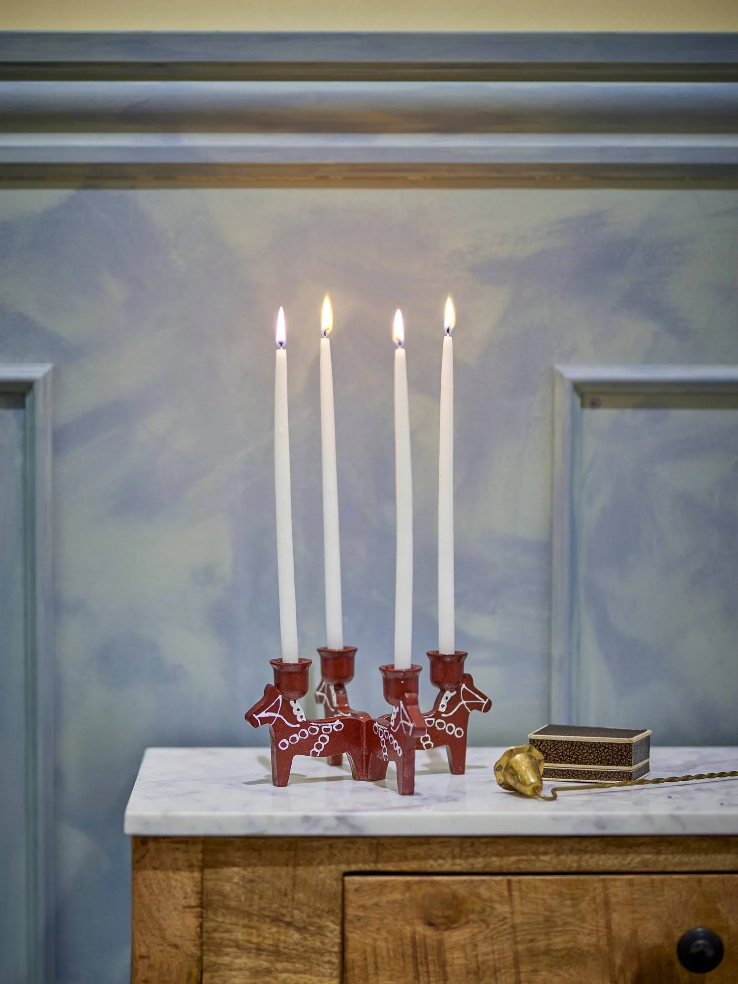 Siffer adventsljusstake, Röd, 23 cm Bloomingville