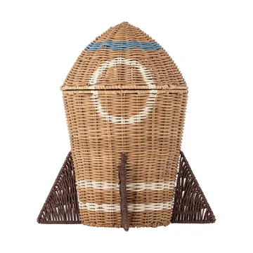 Space rattan korg med lock 31x35 cm - Natur - Bloomingville