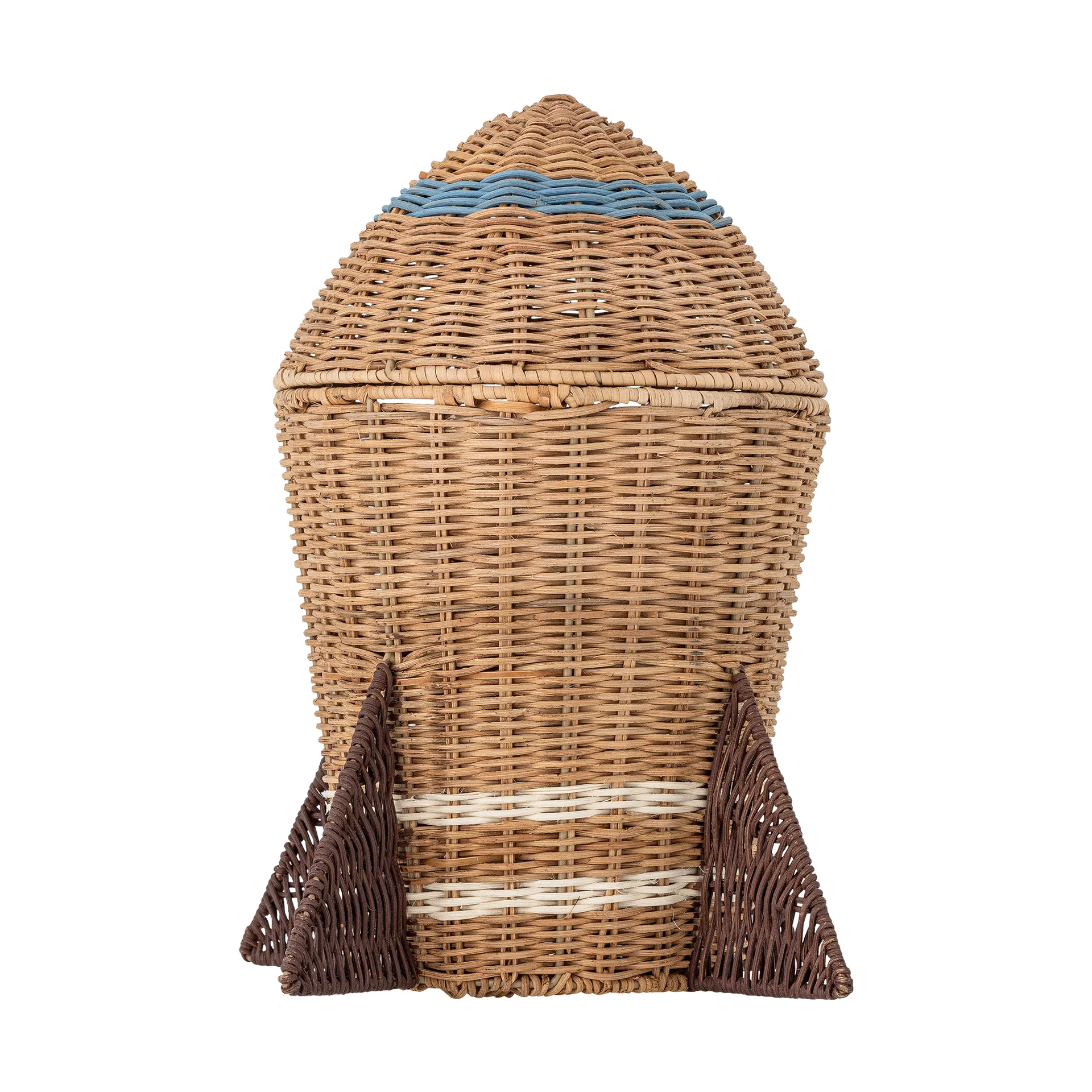 Space rattan korg med lock 31x35 cm, Natur Bloomingville
