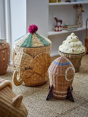 Space rattan korg med lock 31x35 cm - Natur - Bloomingville