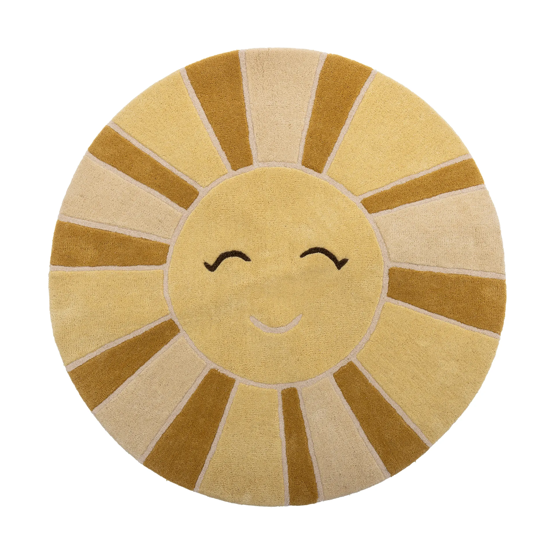 Sun ullmatta Ø110 cm, Gul Bloomingville