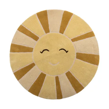 Sun ullmatta Ø110 cm - Gul - Bloomingville