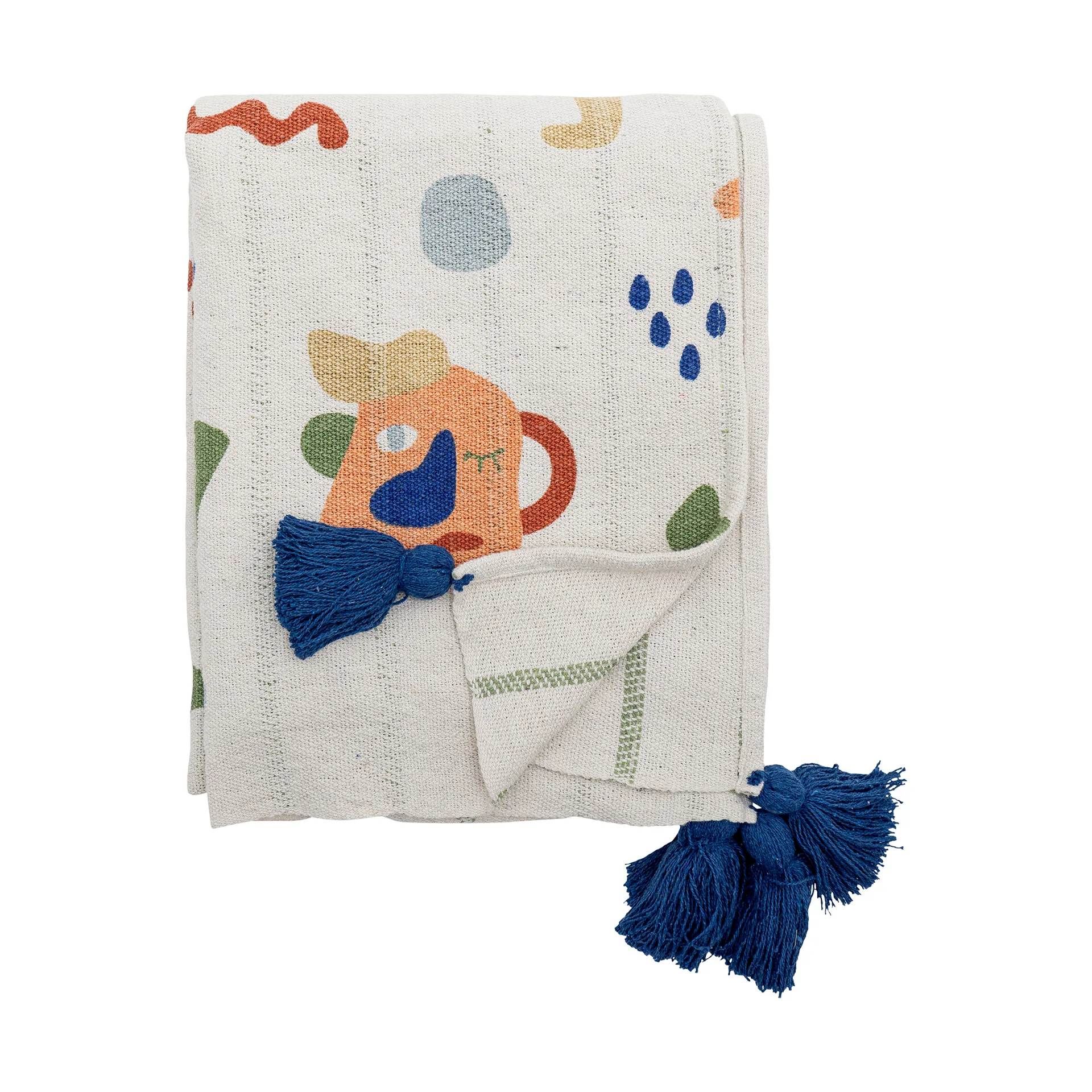 Sylvie bomullspläd 160x130 cm, Natur Bloomingville