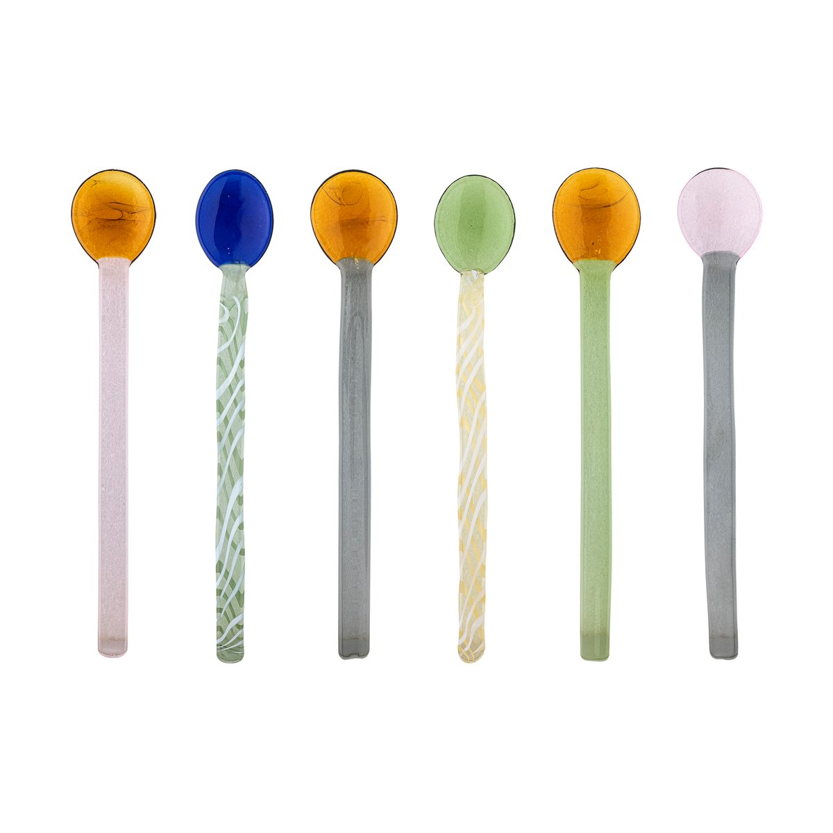 Bloomingville Takao sked 15 cm 6-pack Multi | Skandinavisk Design | Matbestick | Grön