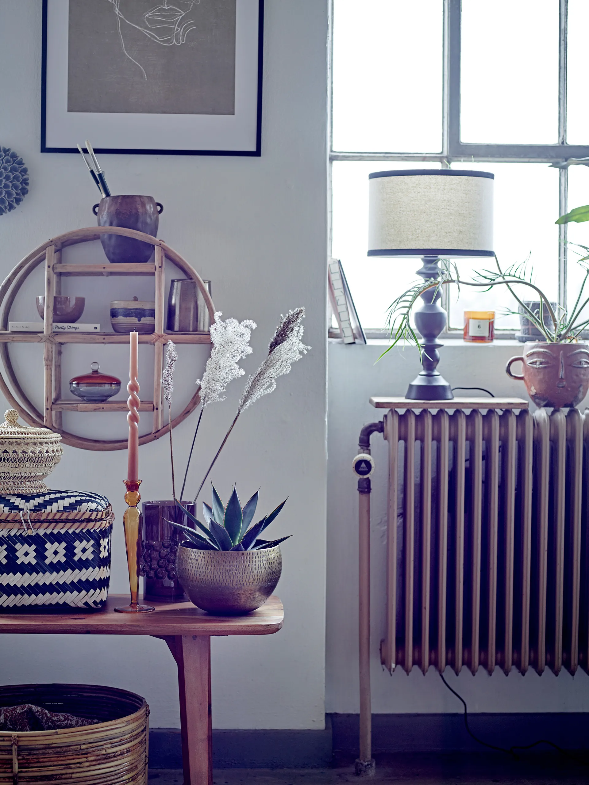 Twist ljus 2-pack, Brun Bloomingville