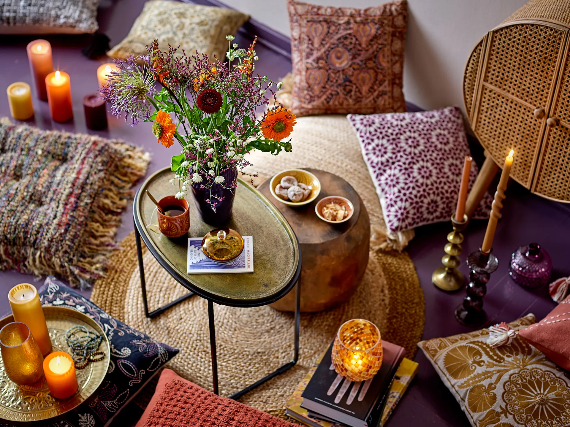 Twist ljus 2-pack, Brun Bloomingville