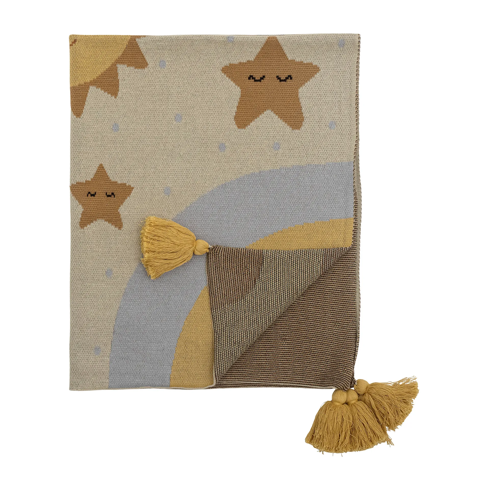 Vigge pläd 80x100 cm, Gul Bloomingville