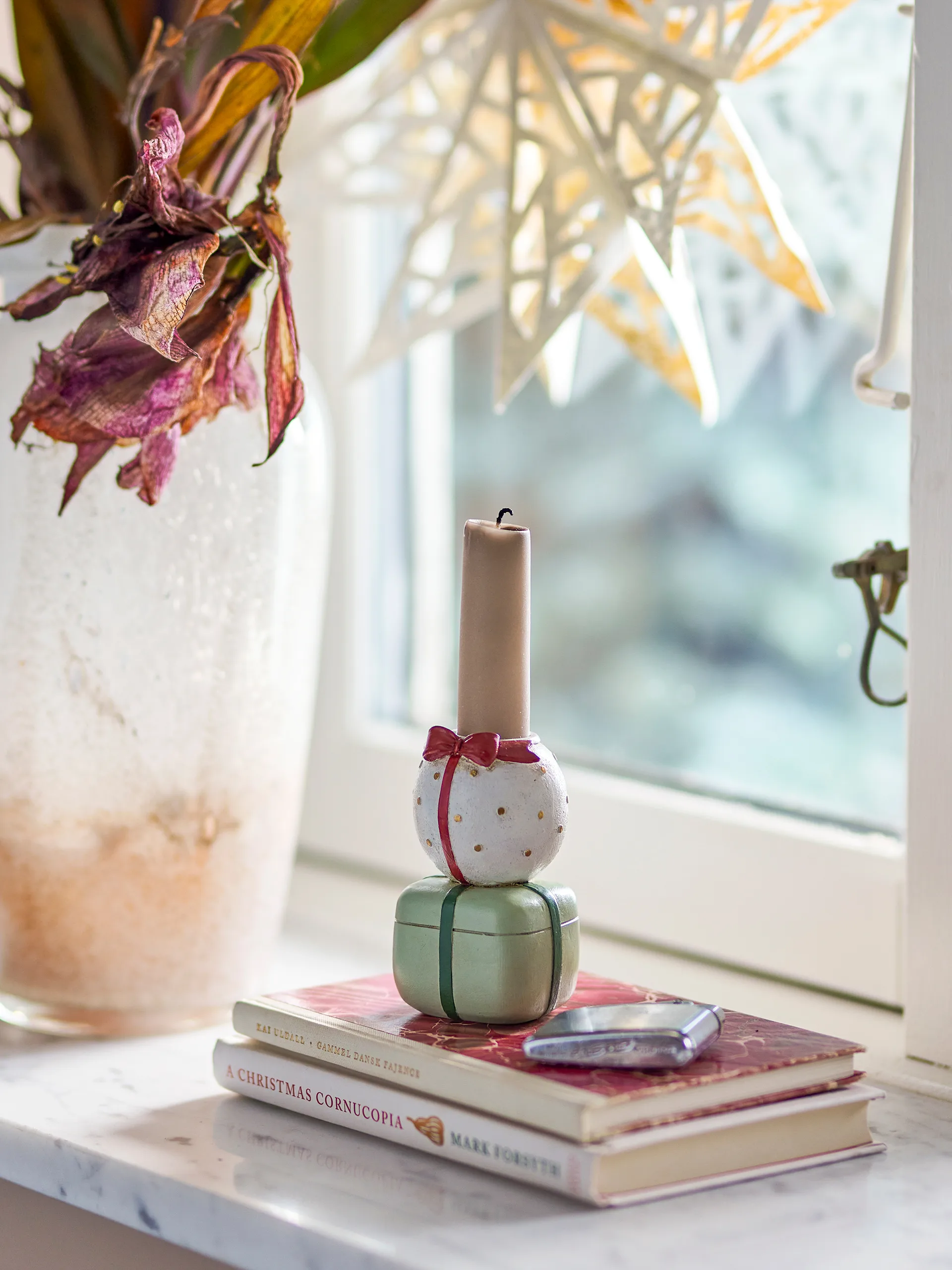 Wish ljusstake, Vit-grön Bloomingville