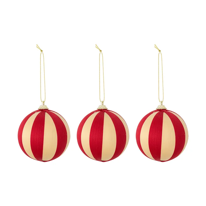 Wynn julkula - Röd, 3-pack, Ø8 cm - Bloomingville