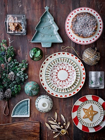 Yule dekorationsgranar 2 delar - Beige-grön - Bloomingville