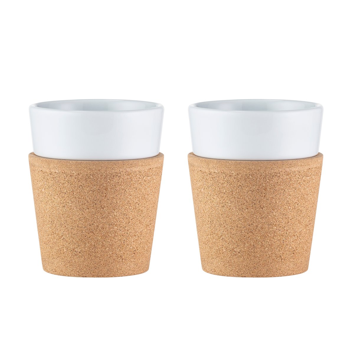 Bodum Bistro mugg med kork 2-pack 30 cl | Skandinavisk Design | Espressokoppar | Brun