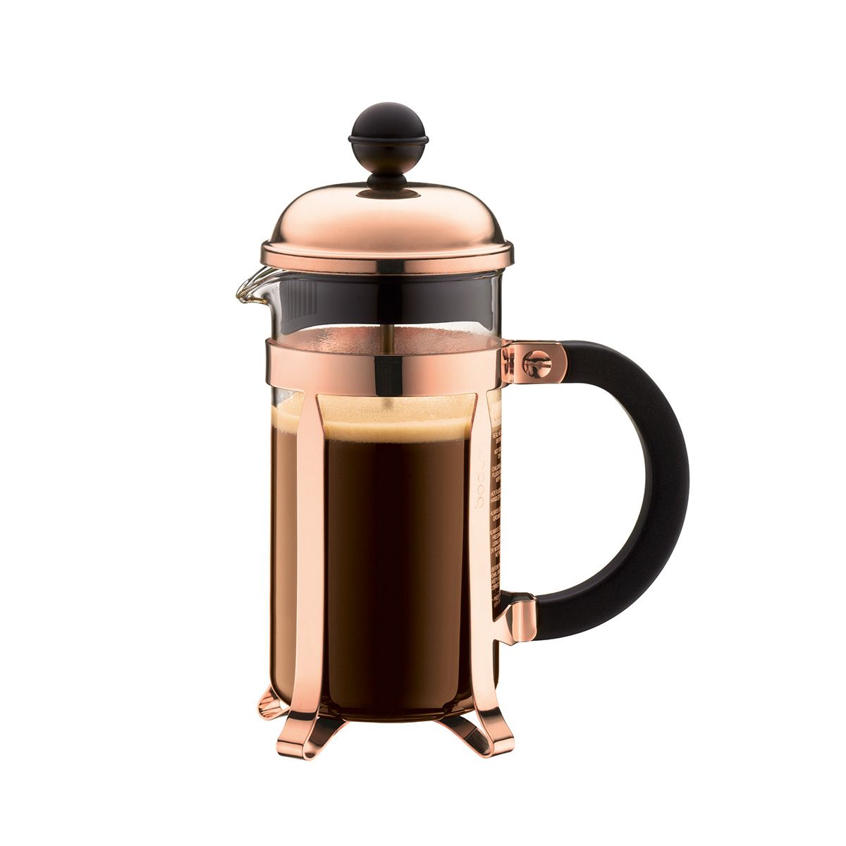 Bodum Chambord kaffebryggare 3 koppar 35 cl | Skandinavisk Design | Presskanna | Guldfärgad