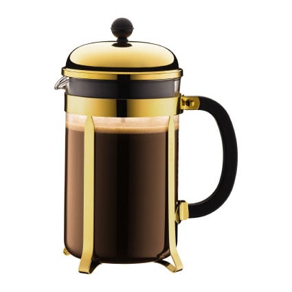 Bodum Chambord presskanna guld 12 koppar | Skandinavisk Design | Presskanna | Guldfärgad