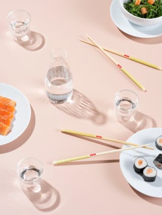 Douro dubbelväggigt sakeglas 6 cl 3-pack, Klar-bambu Bodum