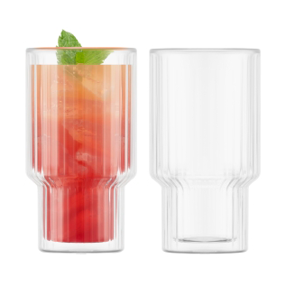 Bodum Navalia dubbelväggigt glas 25 cl 2-pack Klar | Skandinavisk Design | Dricksglas | Transparent