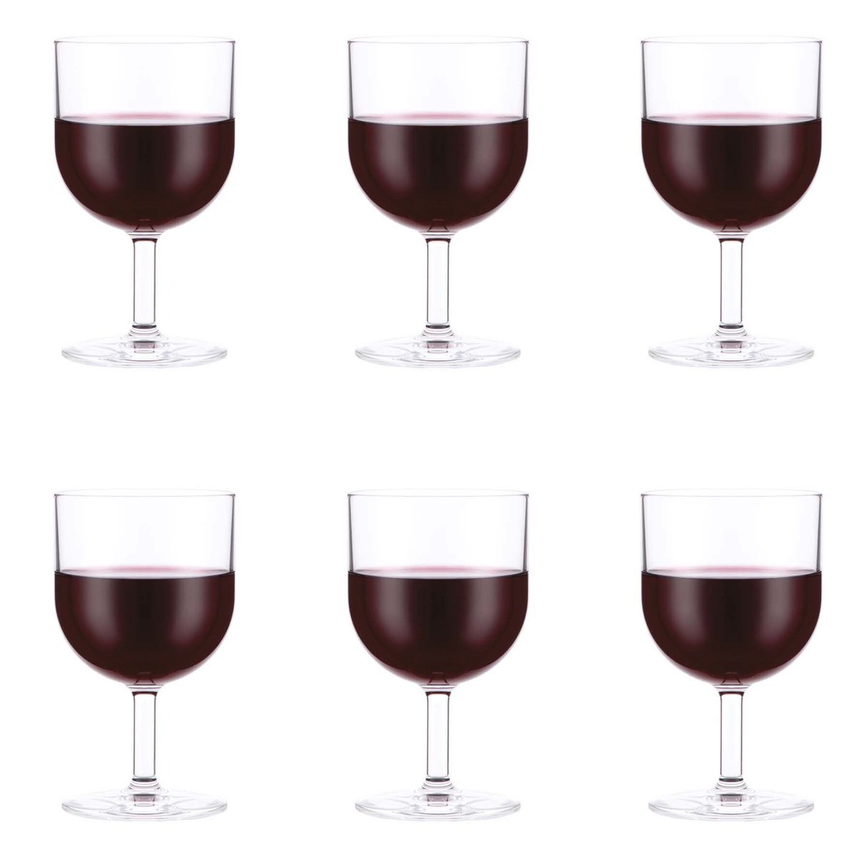 Bodum Oktett rödvinsglas 6-pack 25 cl | Skandinavisk Design | Vinglas | Transparent