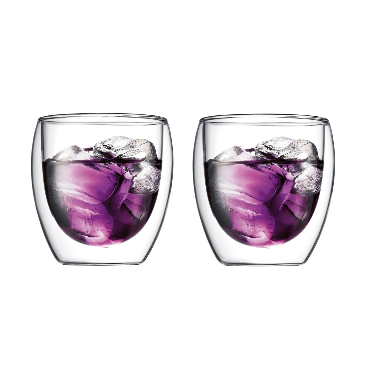 Bodum Pavina dubbelväggigt glas 2-pack 25 cl | Skandinavisk Design | Dricksglas | Transparent