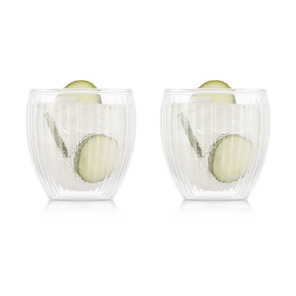 Bodum Pavina dubbelväggigt glas 20 cl 2-pack Klar | Skandinavisk Design | Dricksglas | Transparent