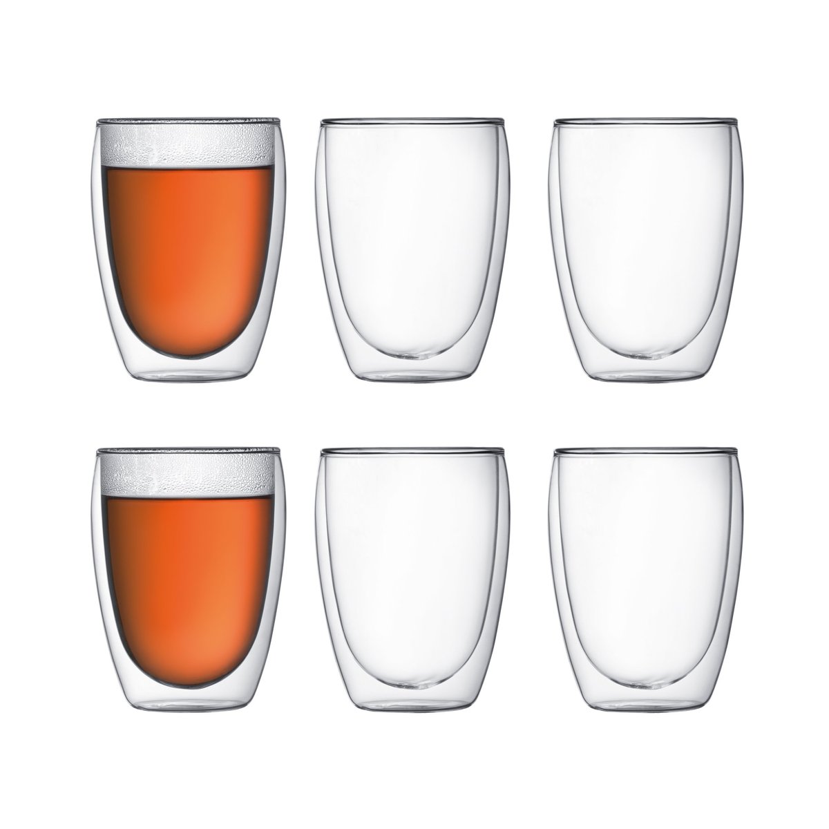 Bodum Pavina dubbelväggigt glas 6-pack 35 cl | Skandinavisk Design | Dricksglas | Transparent