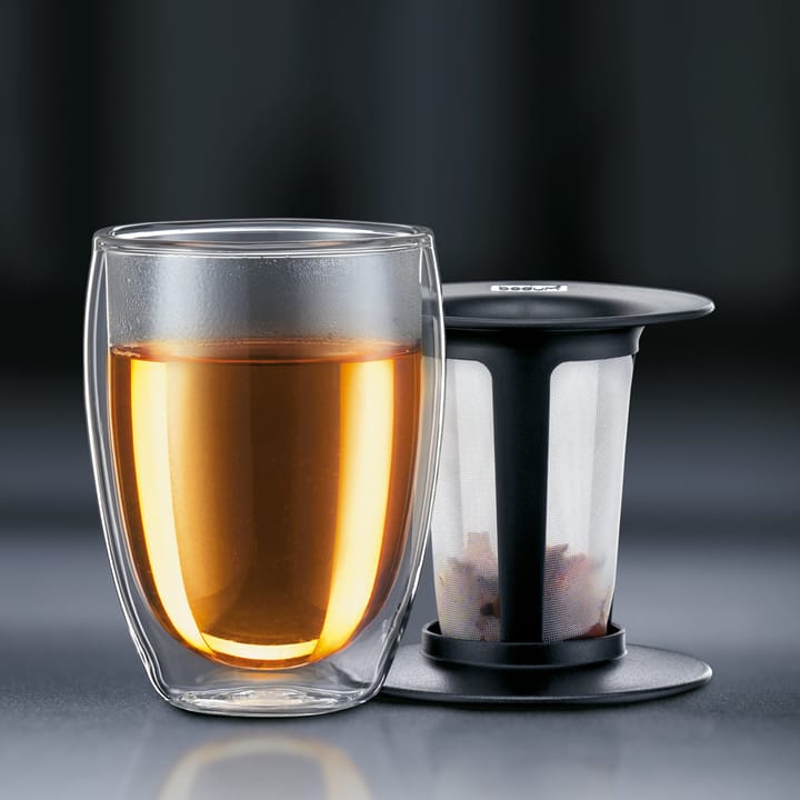 Tea For One glas med tesil - svart - Bodum