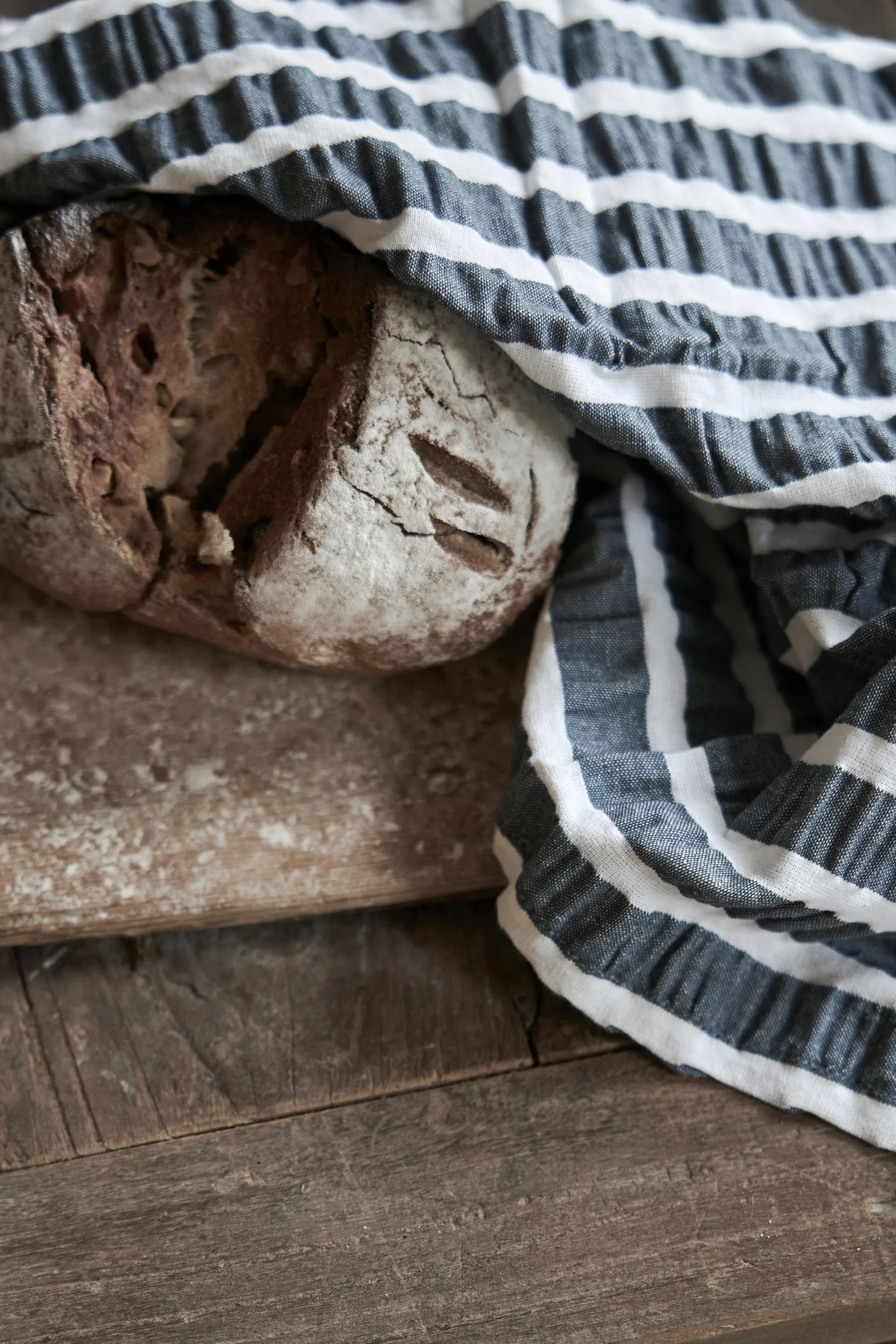 Alina kökshandduk 50x70 cm, Blå-vit Boel & Jan