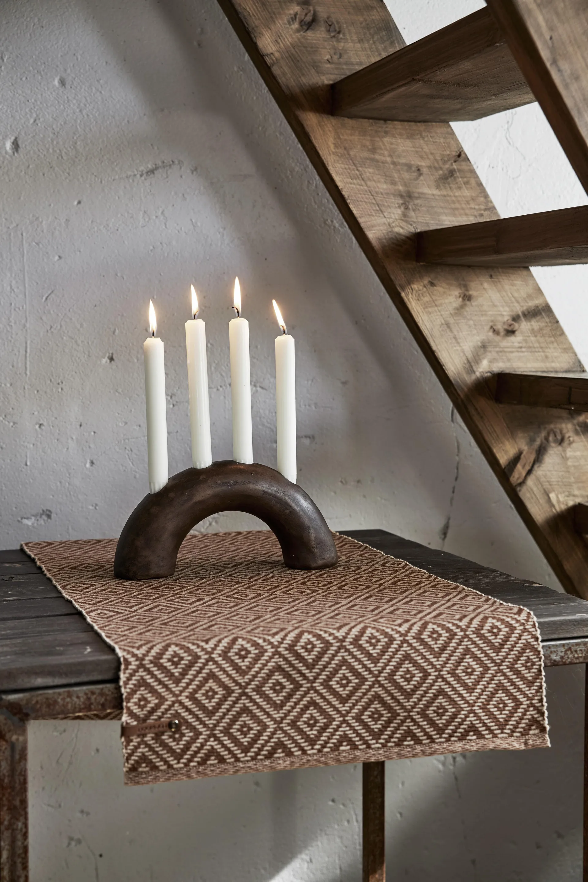 Arcus adventsljusstake 26 cm, Brun Boel & Jan