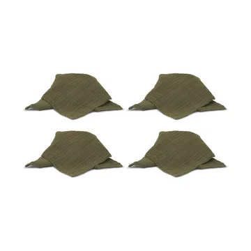 Astrid servett 40x40 cm 4-pack - Grön - Boel & Jan