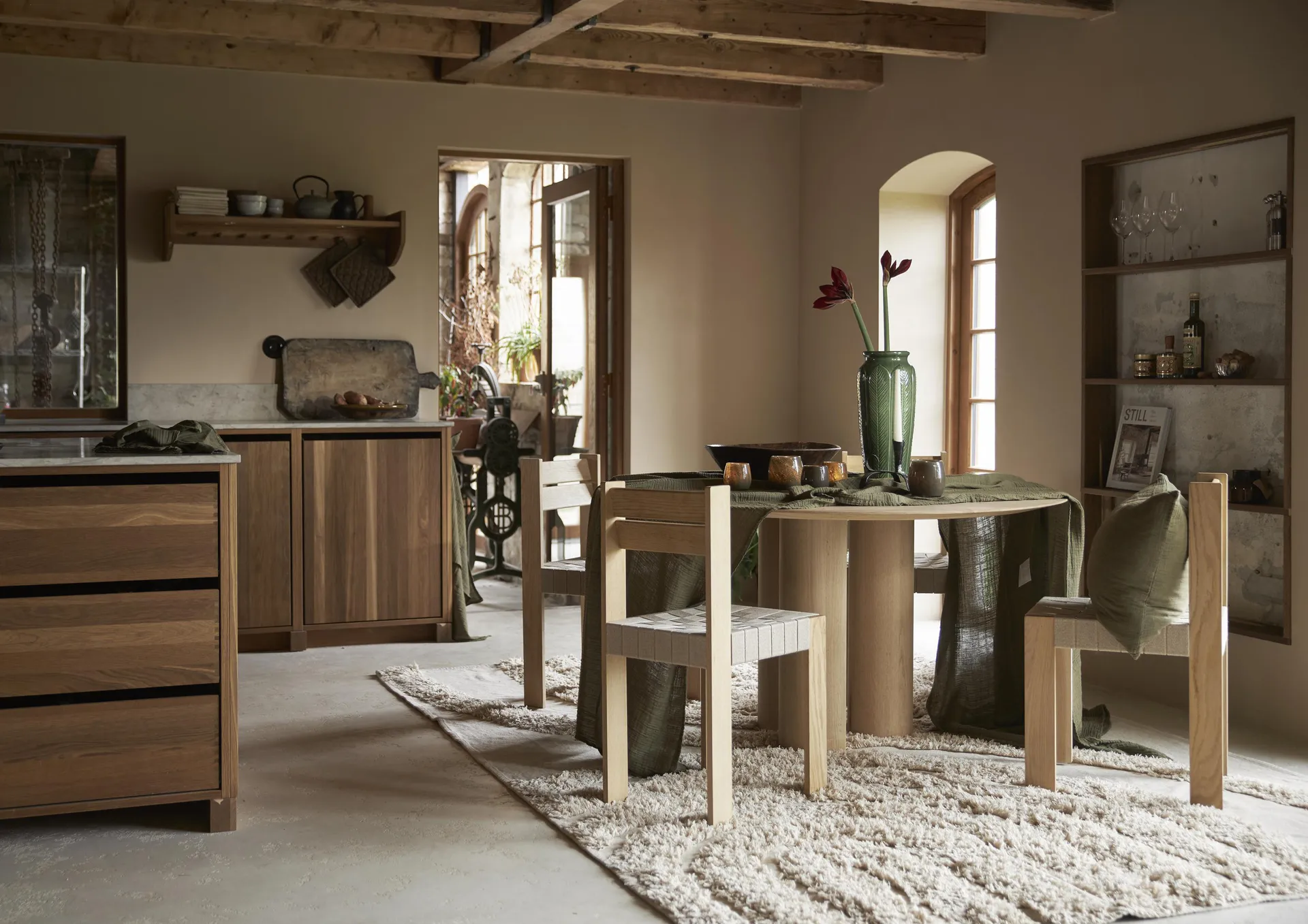 Astrid servett 40x40 cm 4-pack, Grön Boel & Jan