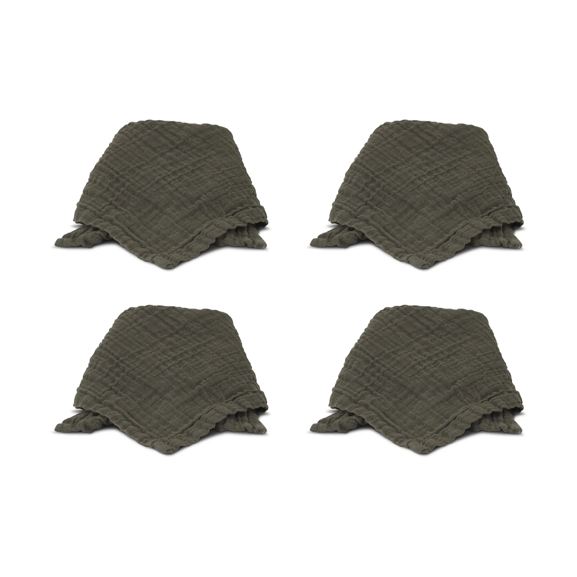 Astrid servett 40x40 cm 4-pack, Mörkgrön Boel & Jan