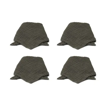 Astrid servett 40x40 cm 4-pack - Mörkgrön - Boel & Jan