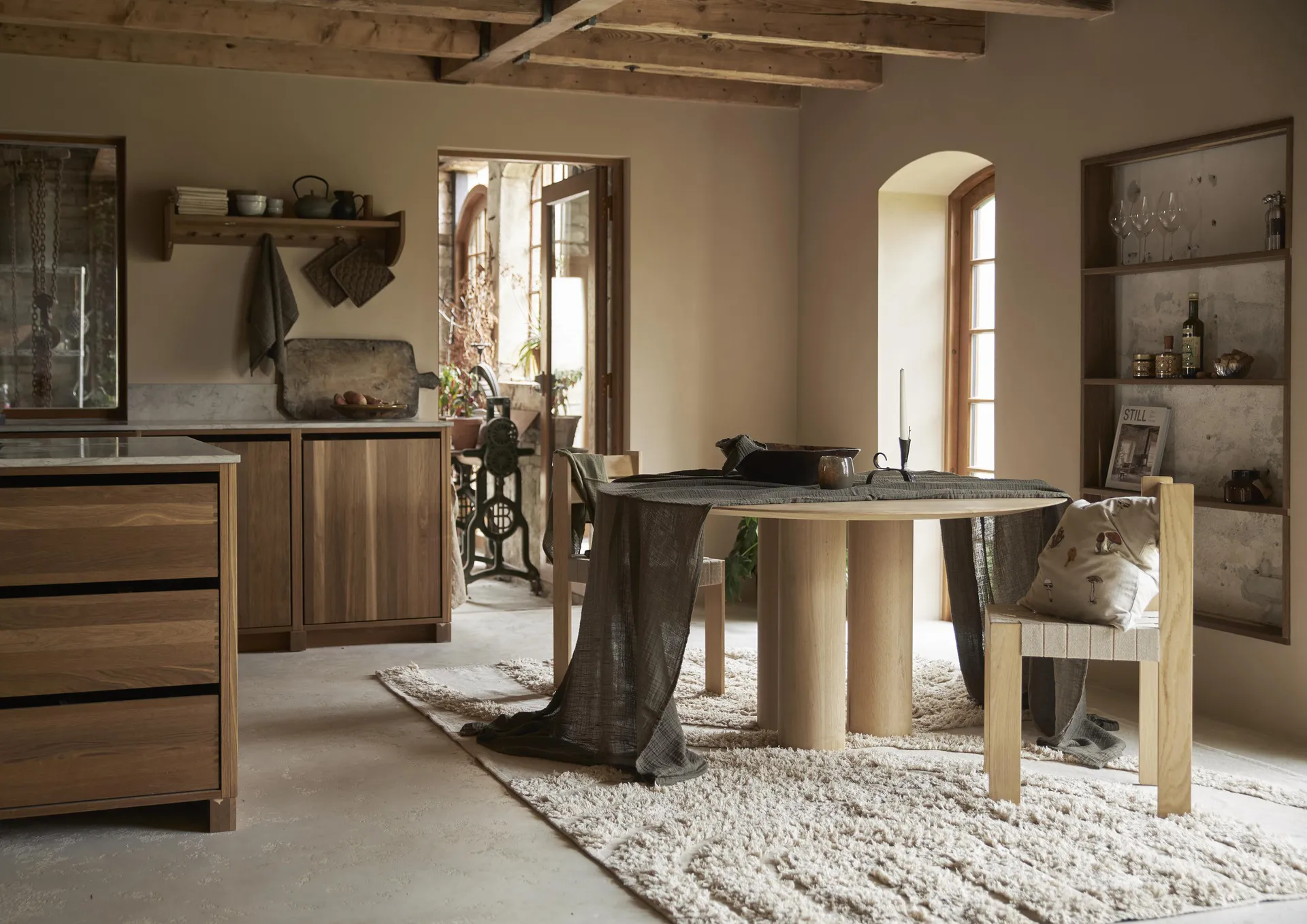 Astrid servett 40x40 cm 4-pack, Mörkgrön Boel & Jan