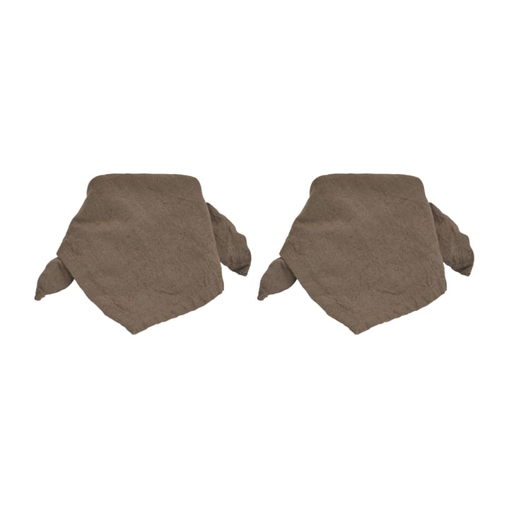 Billie servett 40x40 cm 2-pack - Brun - Boel & Jan