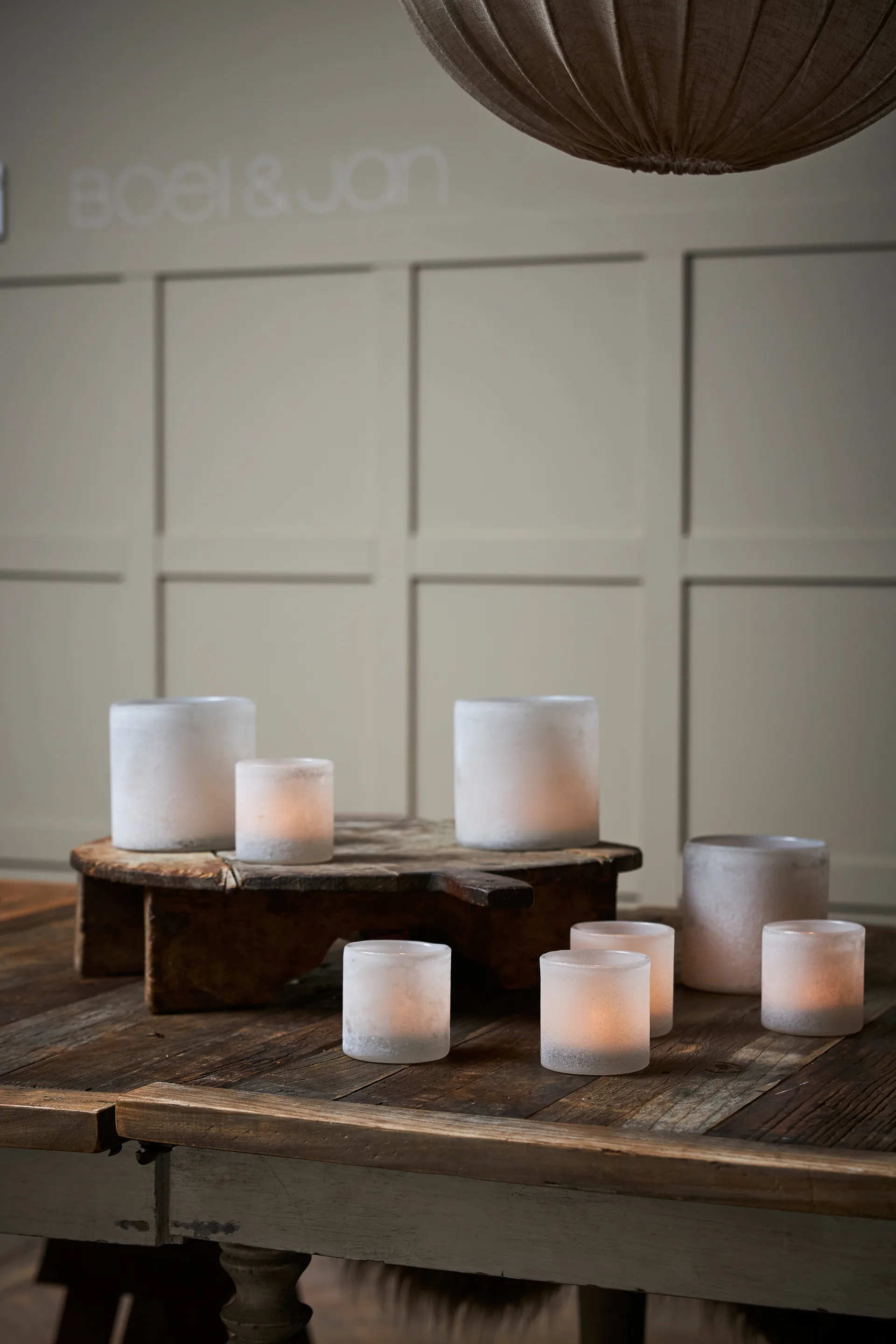 Bungenäs Ljuslykta Ø8 cm, Vit Boel & Jan