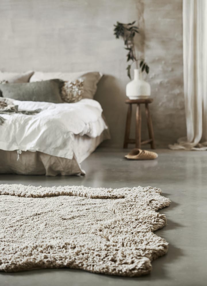 Curly bomullsmatta, 200x300 cm, Beige Boel & Jan