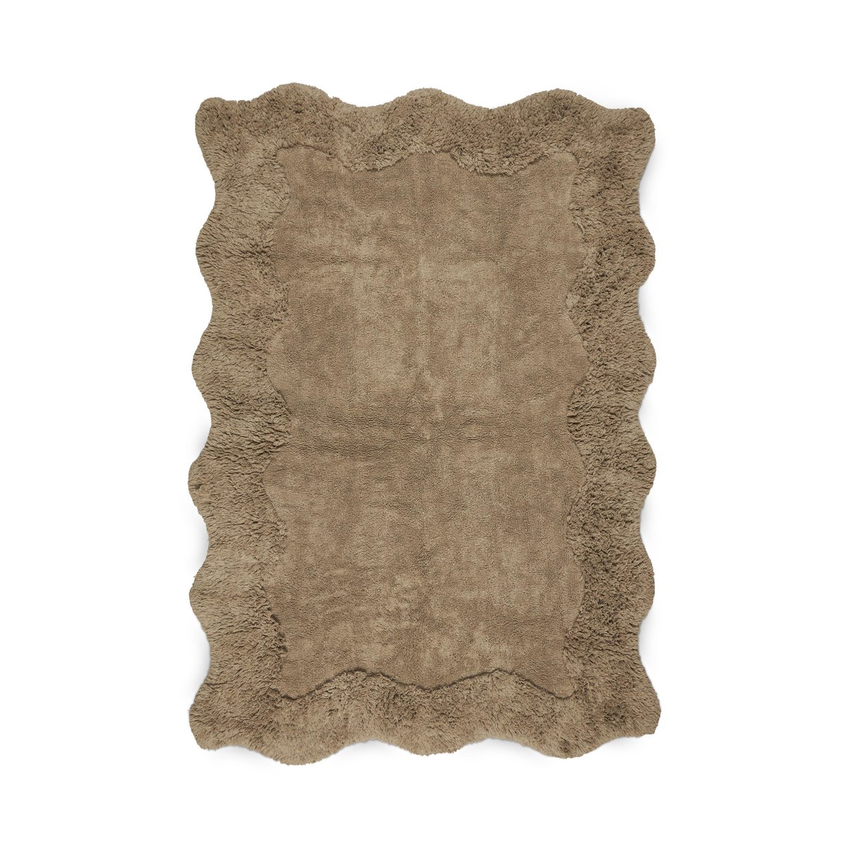 Boel & Jan Curly bomullsmatta 80x110 cm, Beige | Skandinavisk Design | Lugg- & Ryamattor | Beige