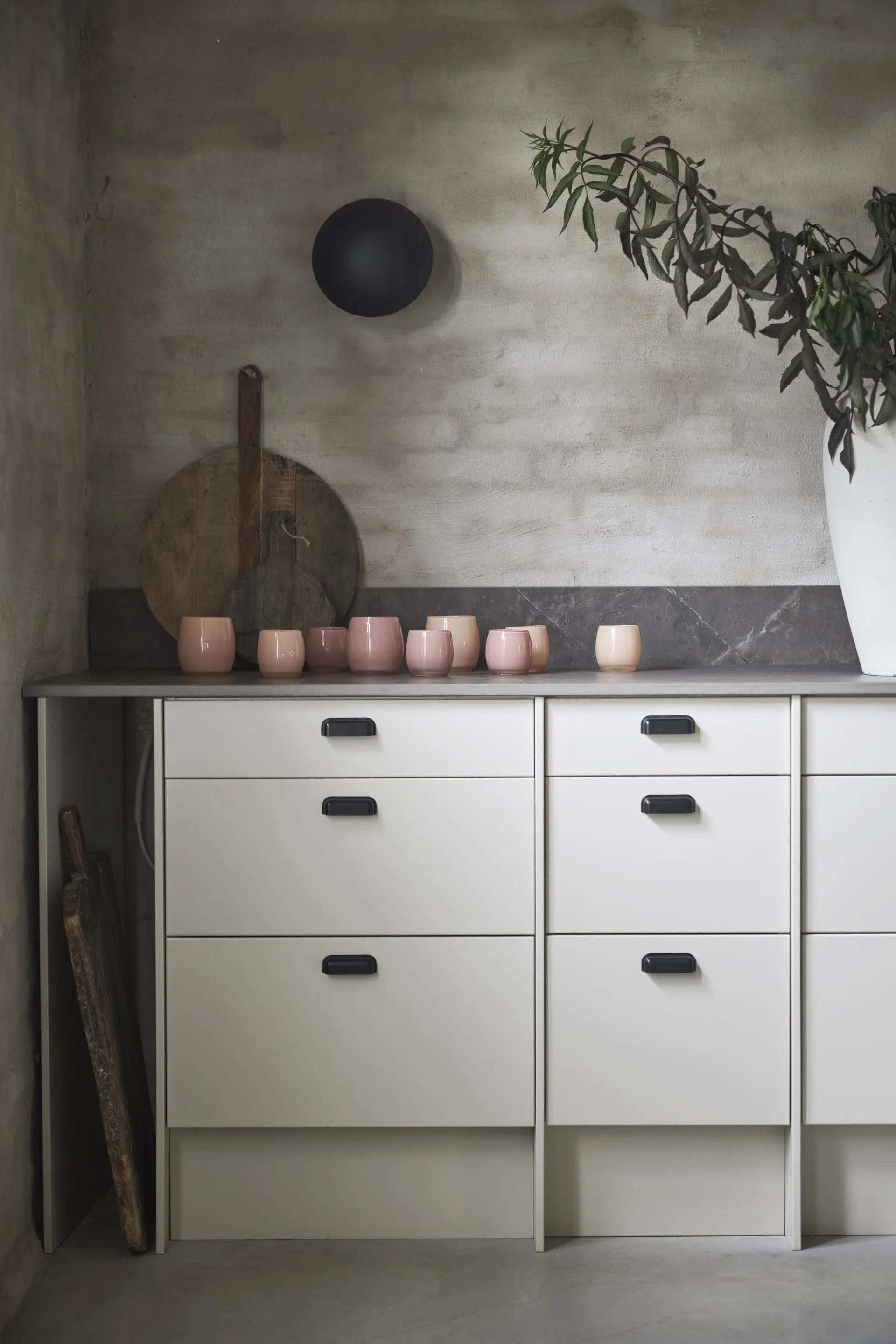 Goya ljuslykta Ø8 cm, Aprikos Boel & Jan