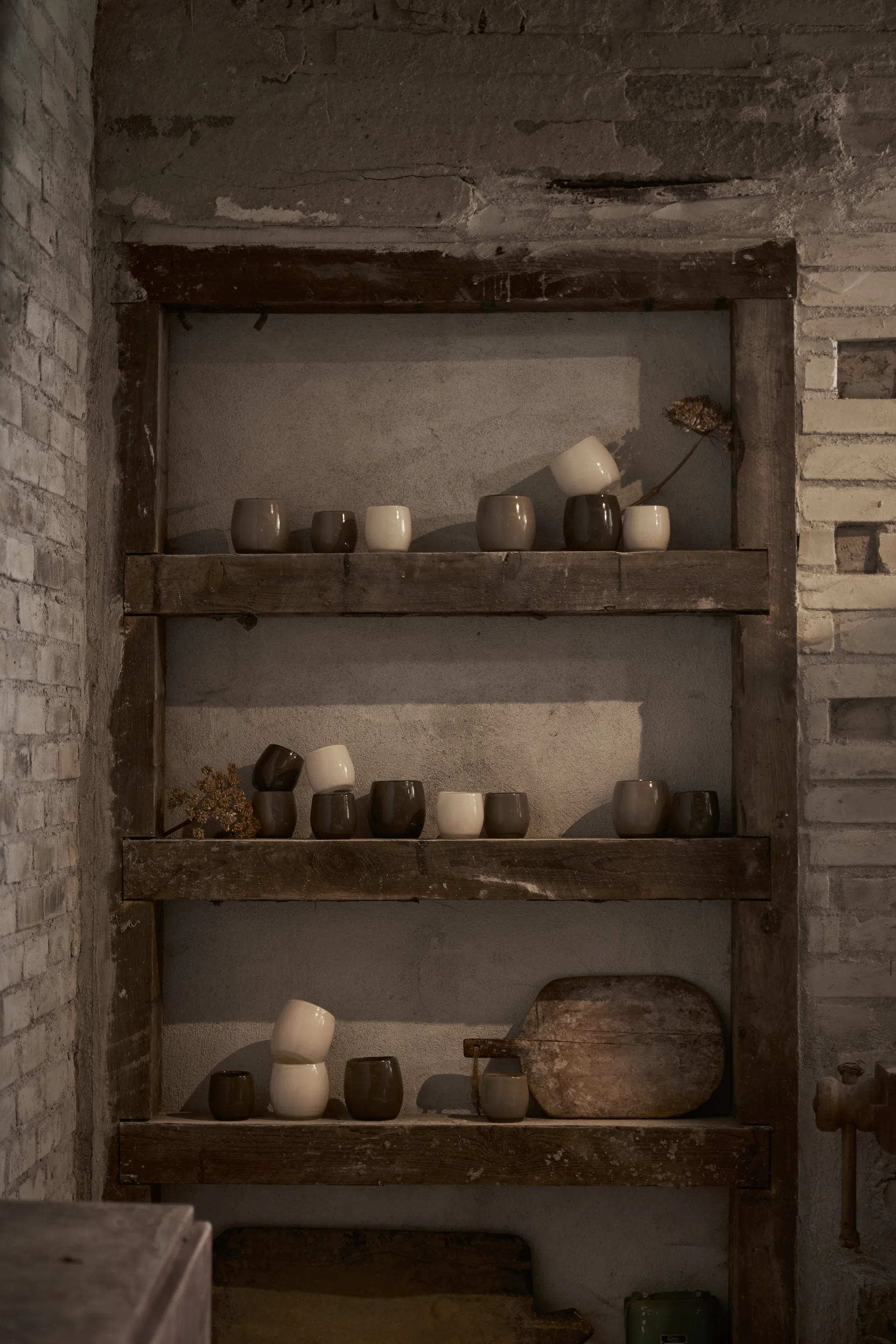 Goya ljuslykta Ø8 cm, Vit Boel & Jan