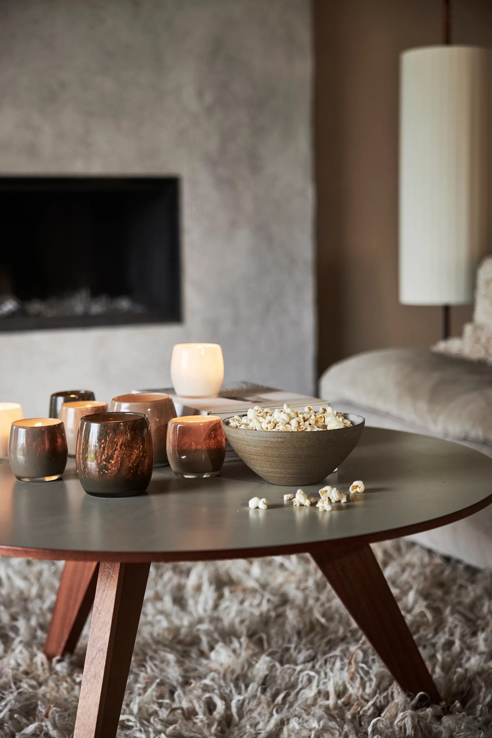 Goya ljuslykta Ø8 cm, Vit Boel & Jan