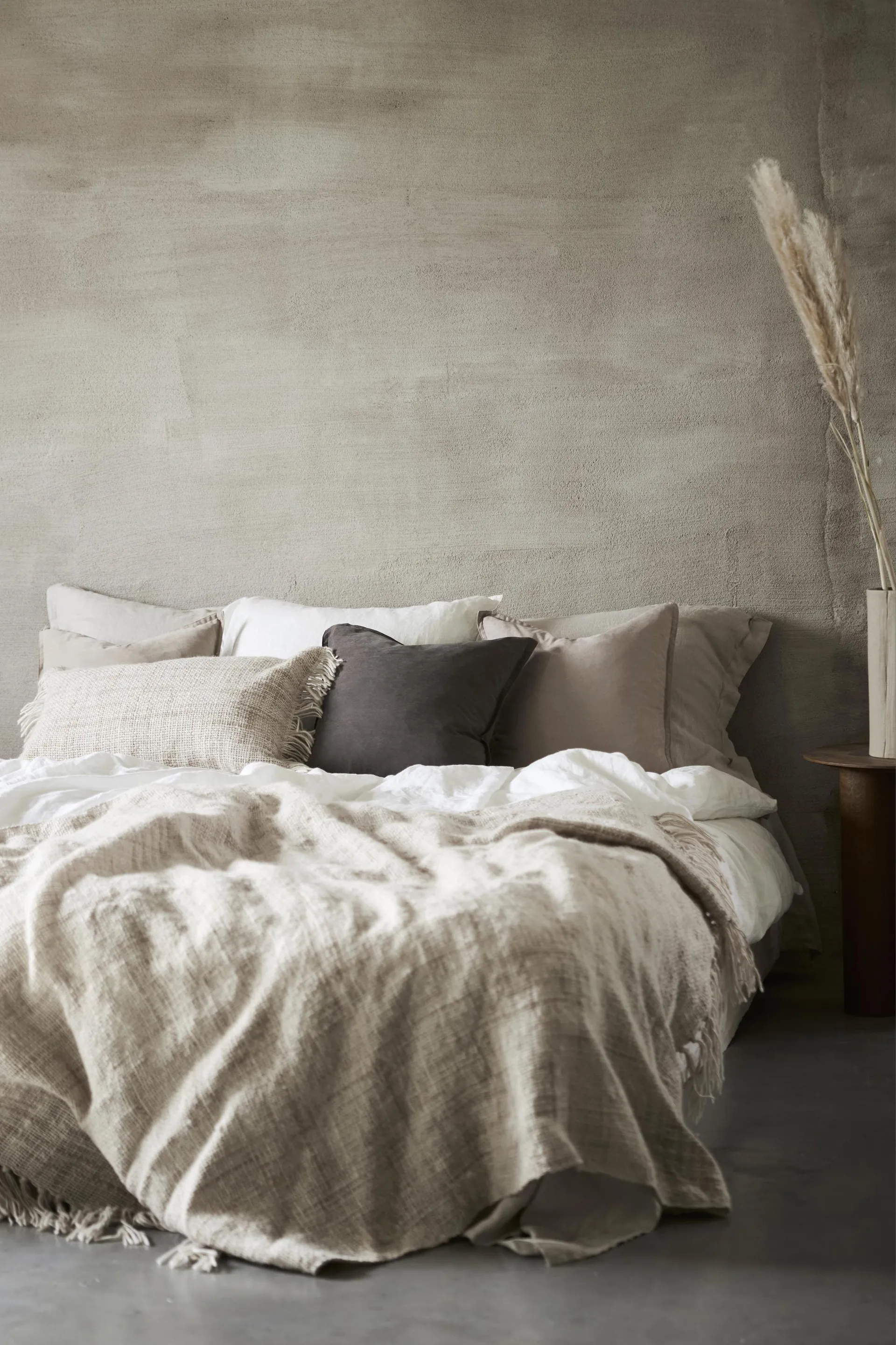 Hanna kuddfodral 45x45 cm, Grå Boel & Jan