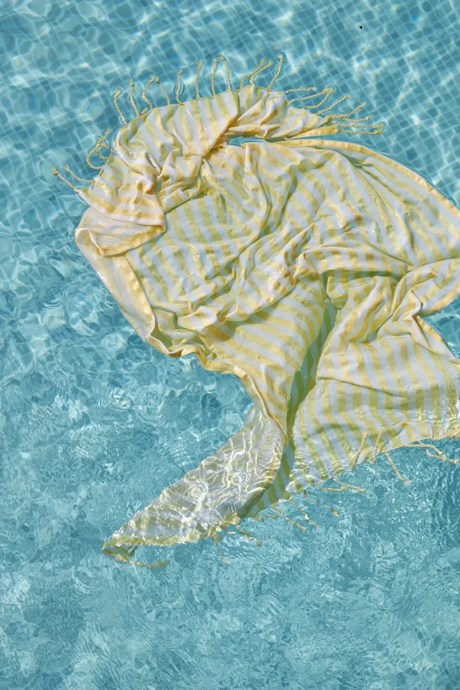 Höllviken badlakan 90x150 cm, Gul Boel & Jan