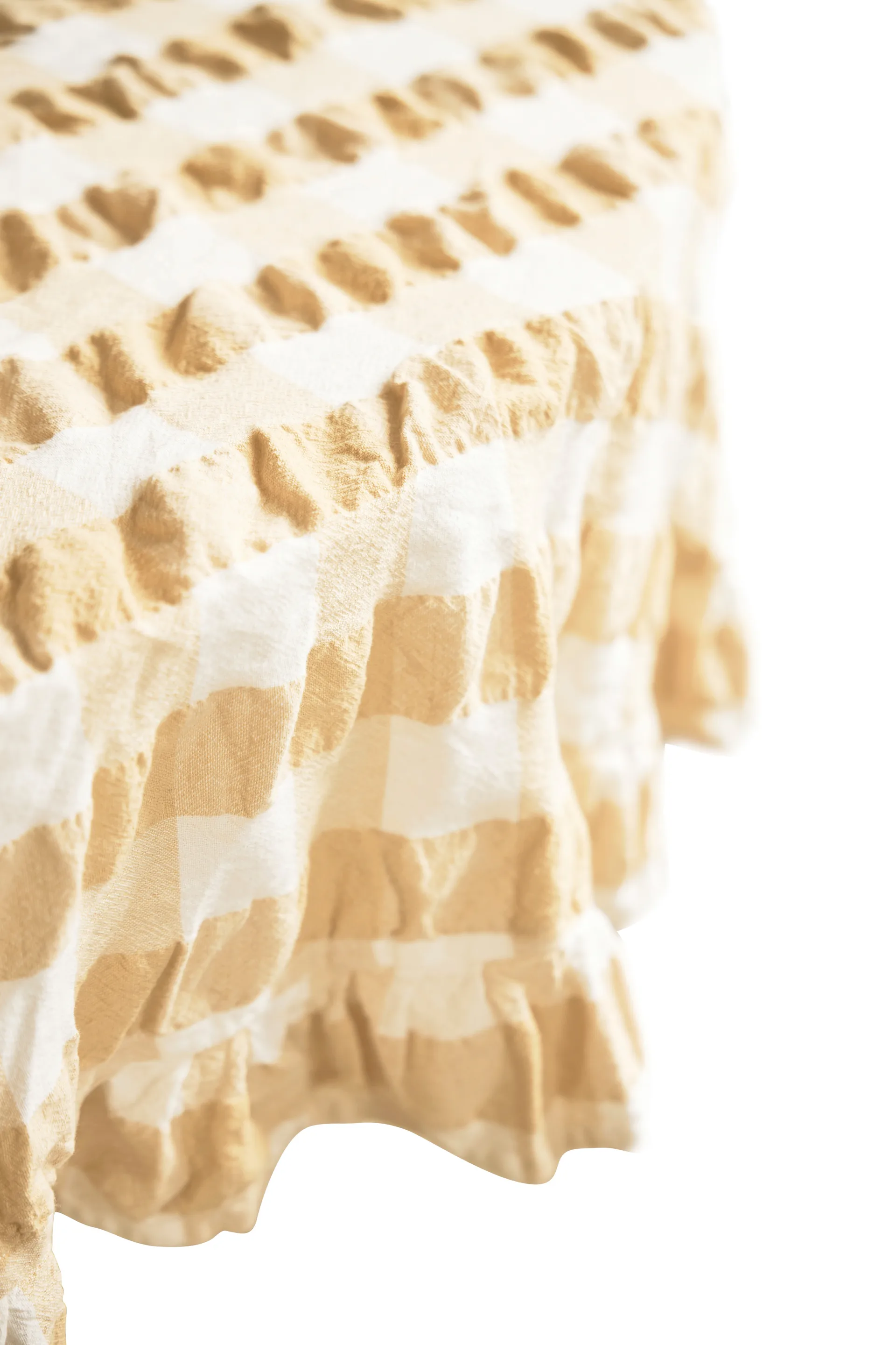 Kullavik bordsduk Ø170 cm, Gul-vit Boel & Jan