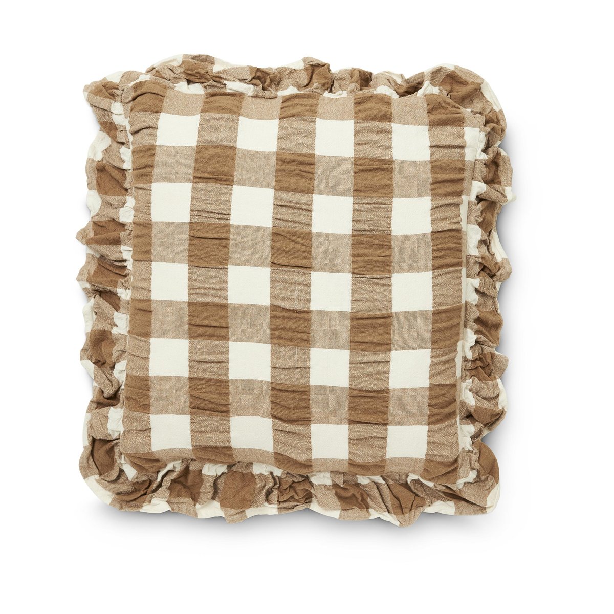 Boel & Jan Kullavik kuddfodral 45x45 cm Brun-vit | Skandinavisk Design | Kuddfodral | Brun