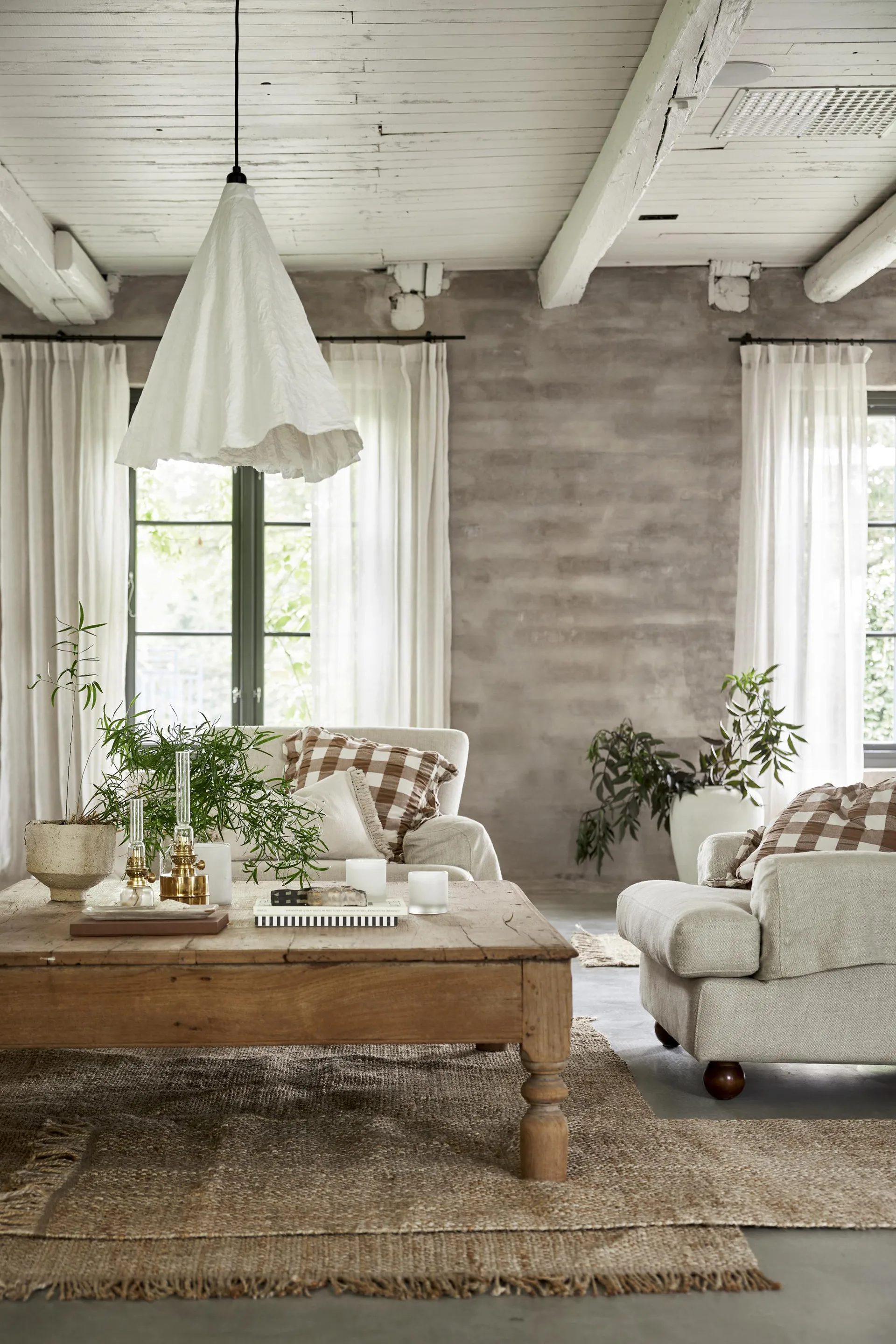 Kullavik kuddfodral 45x45 cm, Brun-vit Boel & Jan