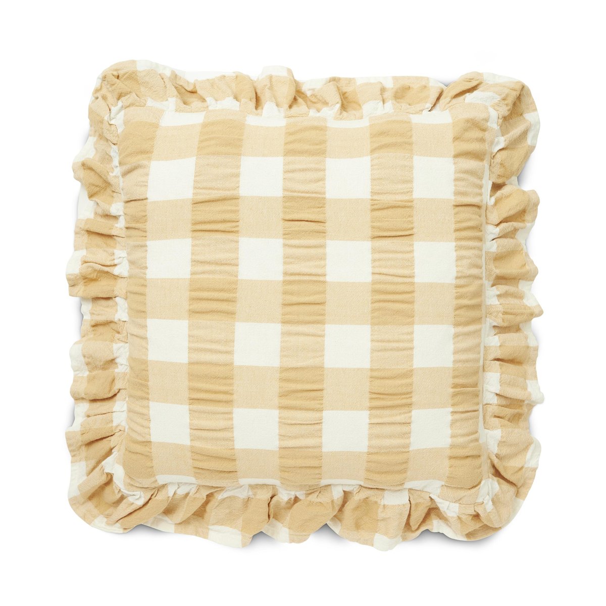 Boel & Jan Kullavik kuddfodral 45x45 cm Gul-vit | Skandinavisk Design | Kuddfodral | Gul