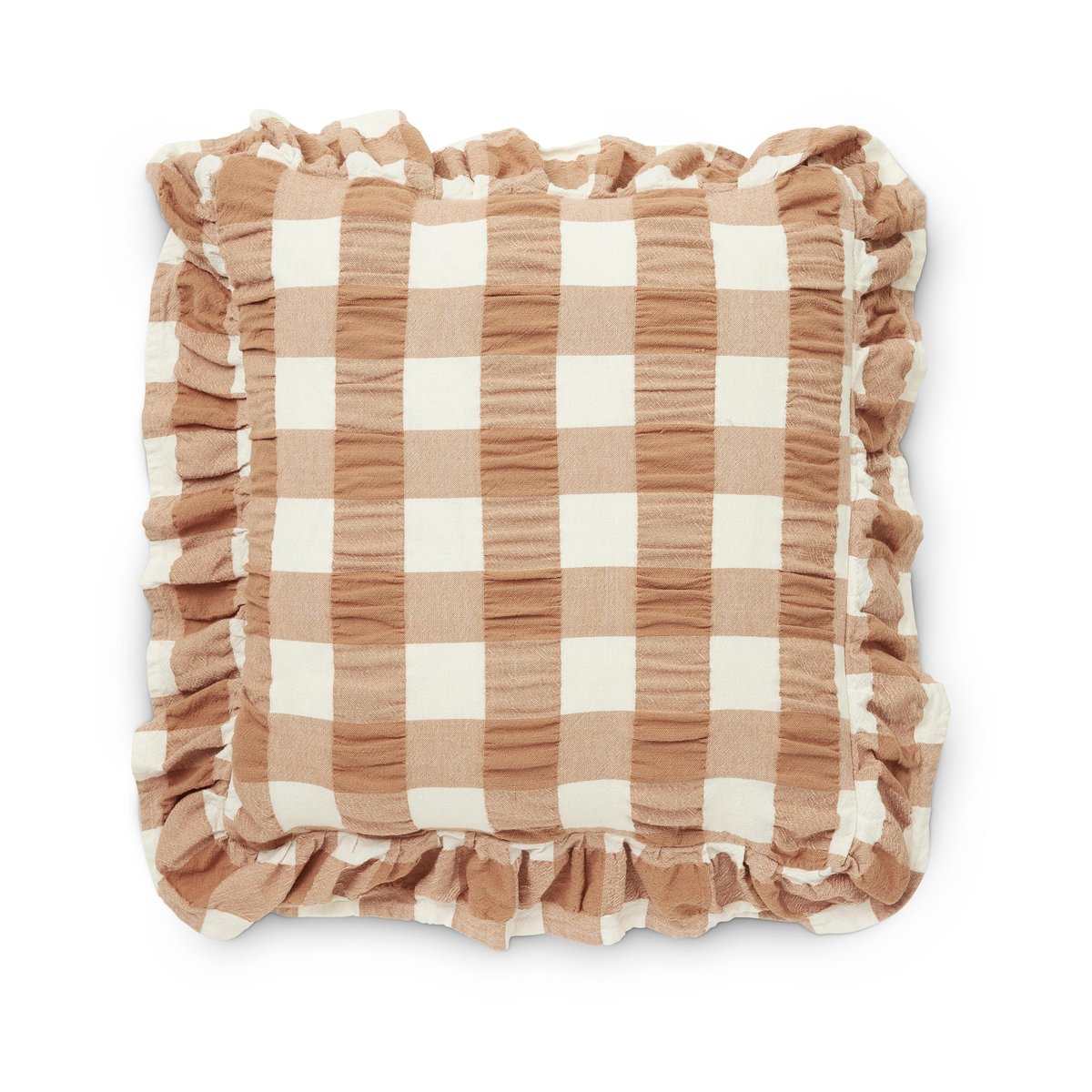 Boel & Jan Kullavik kuddfodral 45x45 cm Rost-vit | Skandinavisk Design | Kuddfodral | Brun