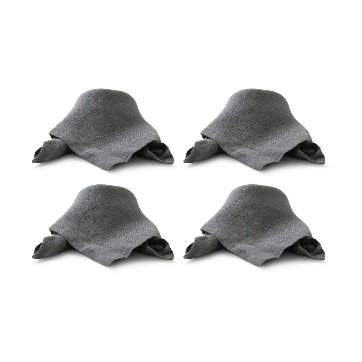 Boel & Jan Mandela linneservett 40x40 cm 4-pack Grå