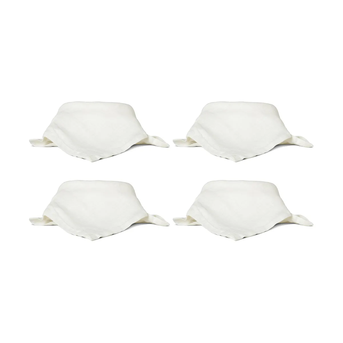 Boel & Jan Mandela linneservett 40x40 cm 4-pack Vit