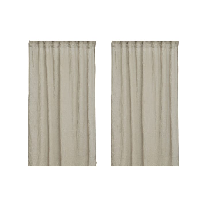 Mirja gardinlängd 130x275 cm 2-pack - Linne - Boel & Jan