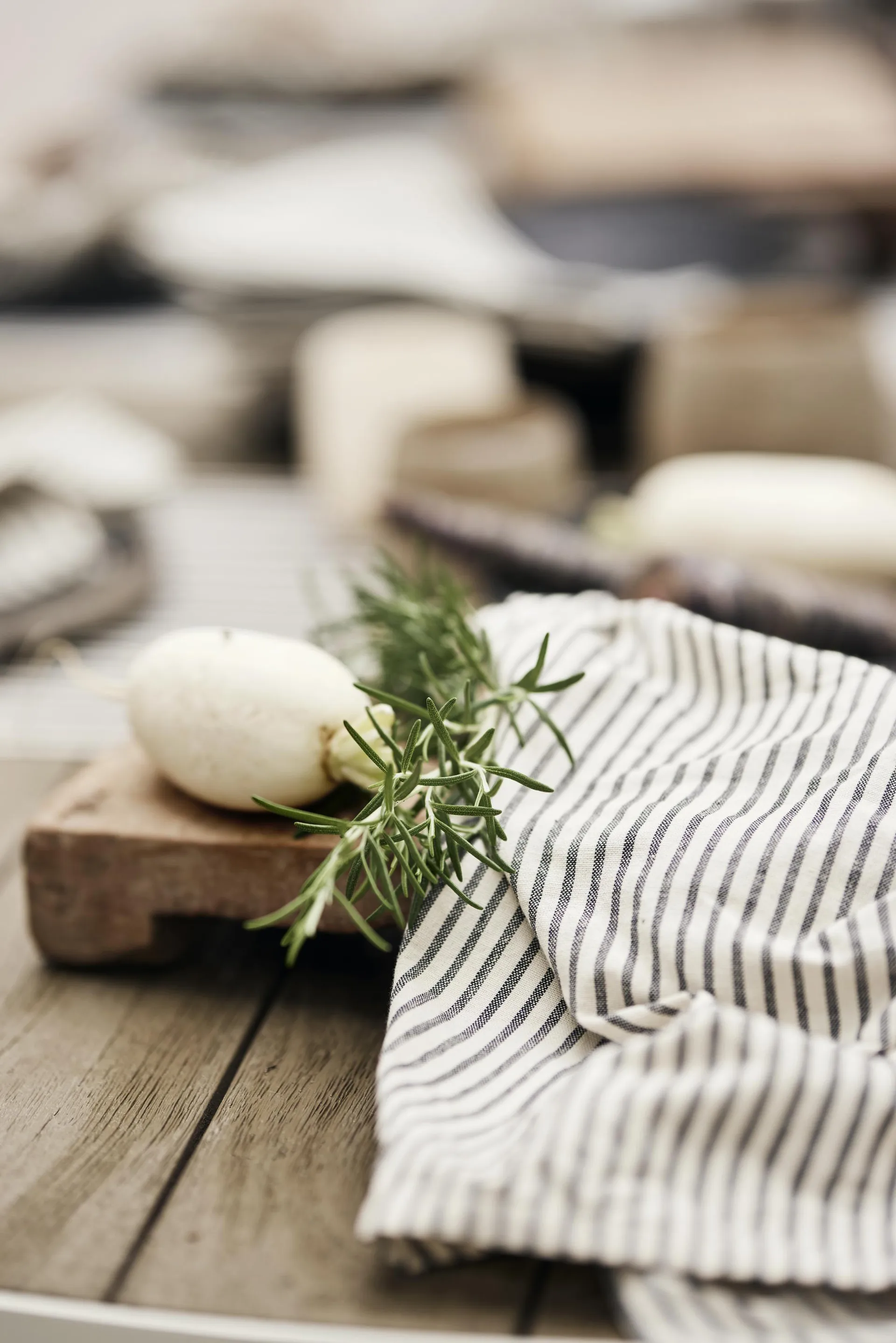 Sammie kökshandduk 50x70 cm, Svart-vit Boel & Jan